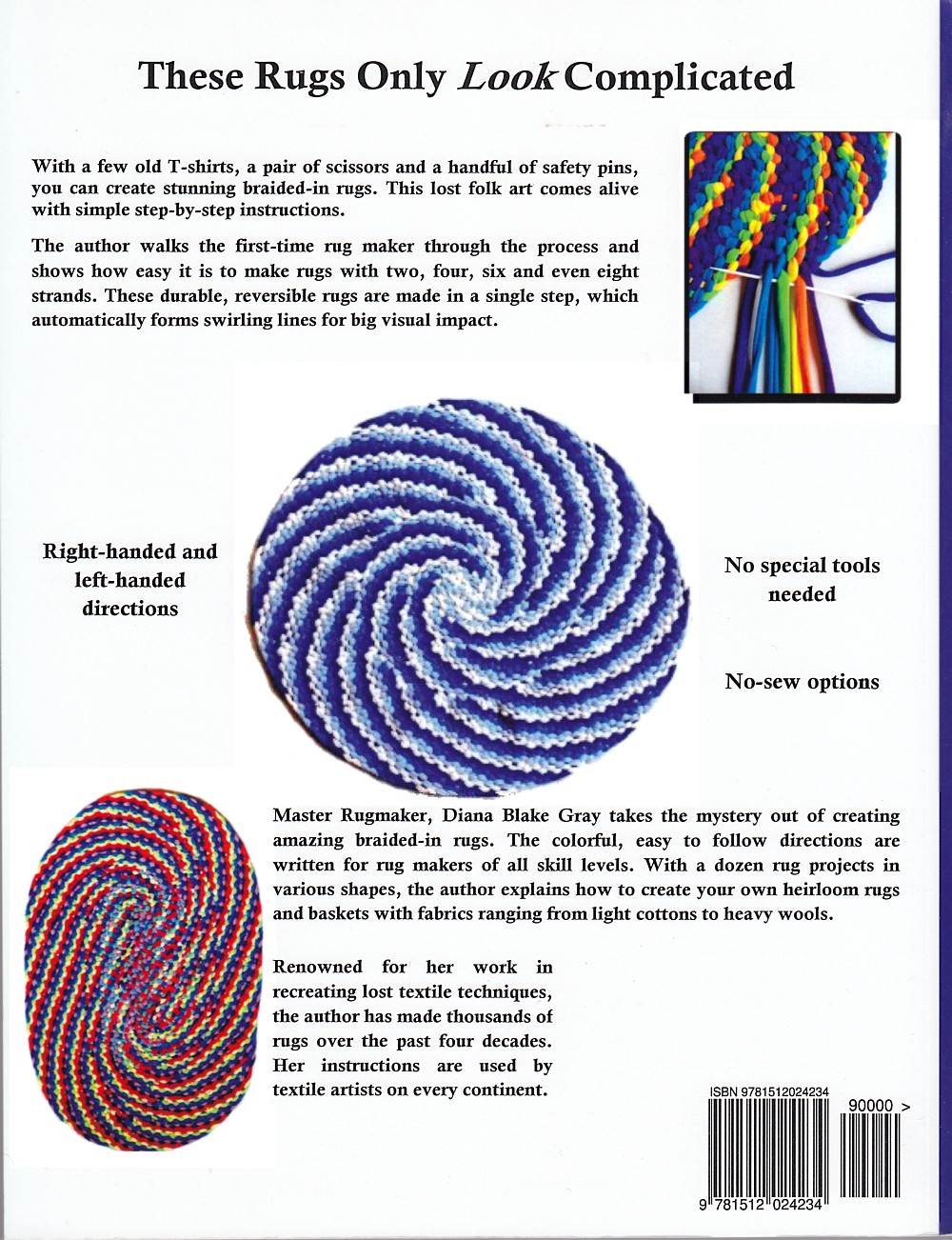 Braided-in book back cover
